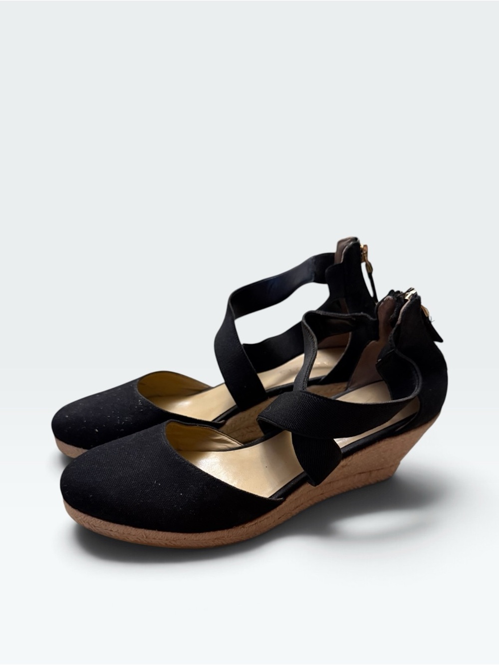 Talbots Women's Black Wedge Sandals Size 9.5